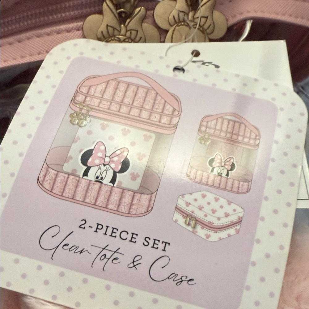 Pink Minnie Mouse 2-Piece Tote and Case Set
